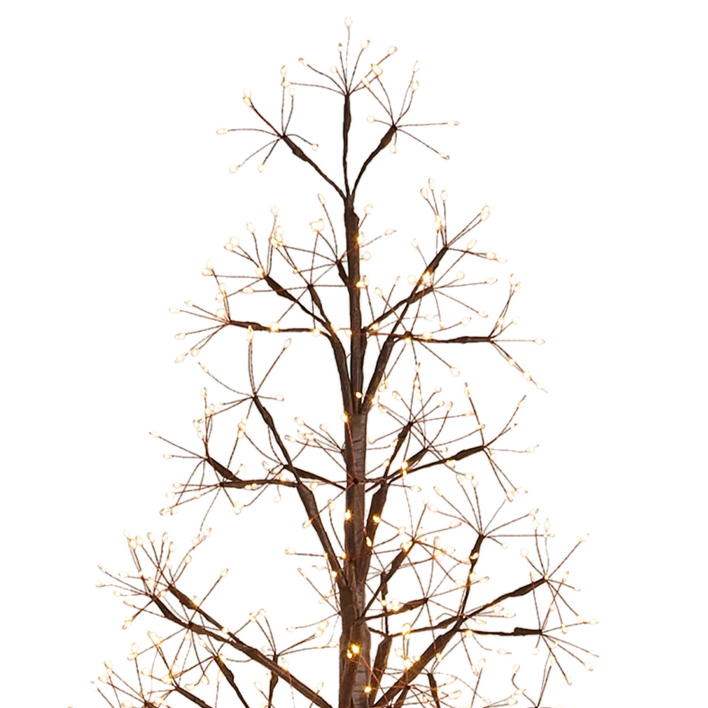 Starburst Pre-Lit Brown Artificial Christmas Tree with Warm White Twinkling LED Lights by RAZ Imports