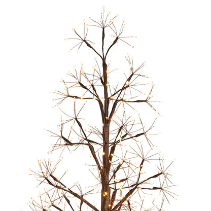 Starburst Pre-Lit Brown Artificial Christmas Tree with Warm White Twinkling LED Lights by RAZ Imports
