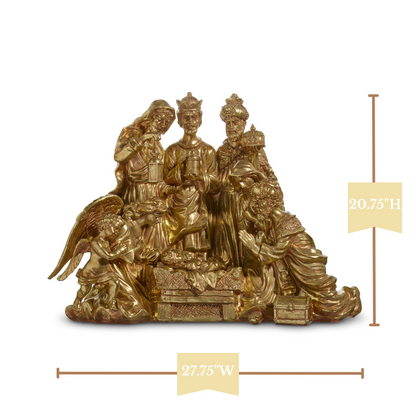 RAZ Imports 27.75" Royal Gold Over-Sized Christmas Nativity Scene