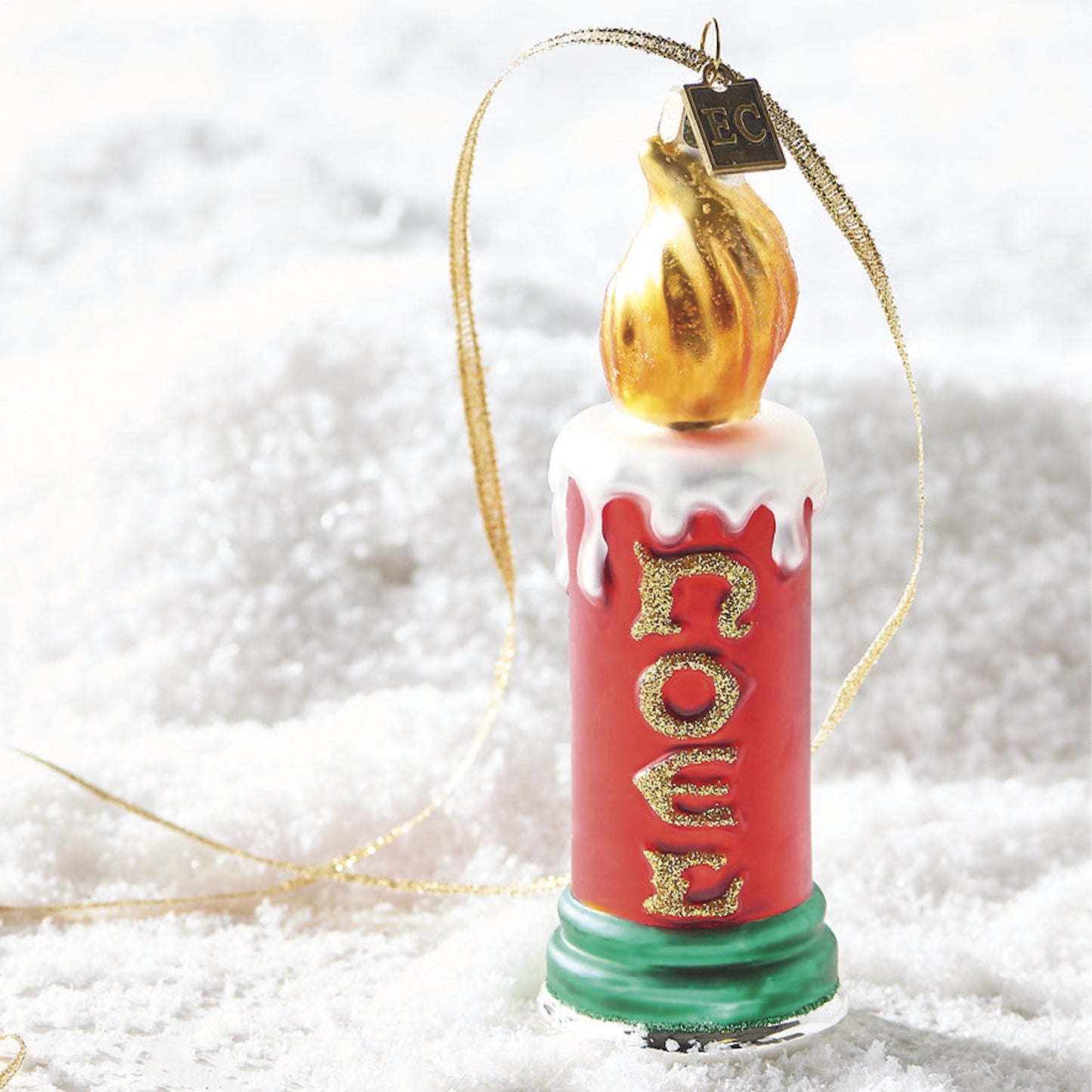 RAZ Imports by Eric Cortina 5.5" Vintage Blow Mold Noel Candle Glass Collectible Christmas Ornament