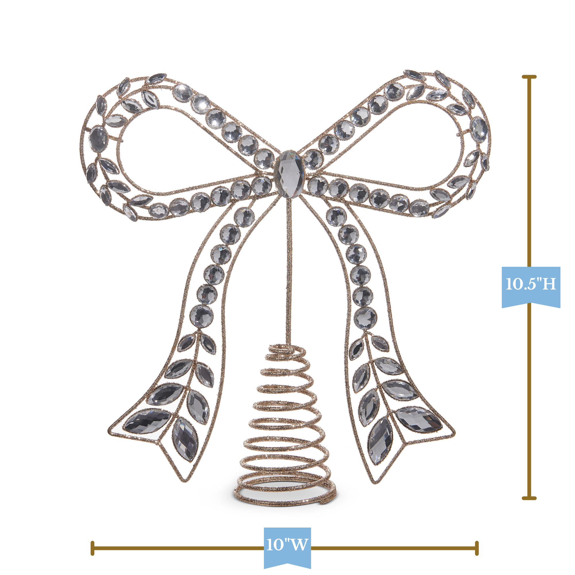 RAZ Imports Christmas Bow Tree Topper