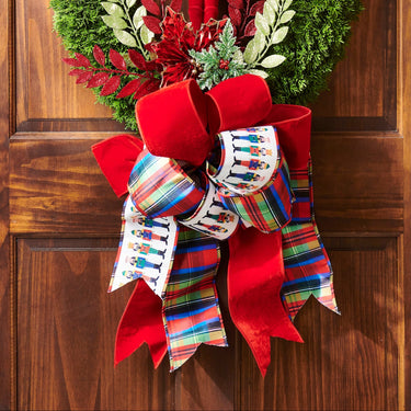 RAZ Imports Traditional Tartan Plaid Christmas Ribbon, Wired, 4" X 10 Yards - 1 Roll