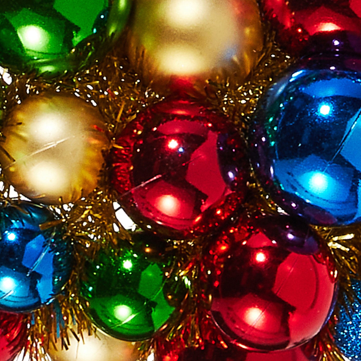 RAZ Imports 24" Christmas Shop Shatter-Resistant Ball Ornament with Tinsel Christmas Wreath