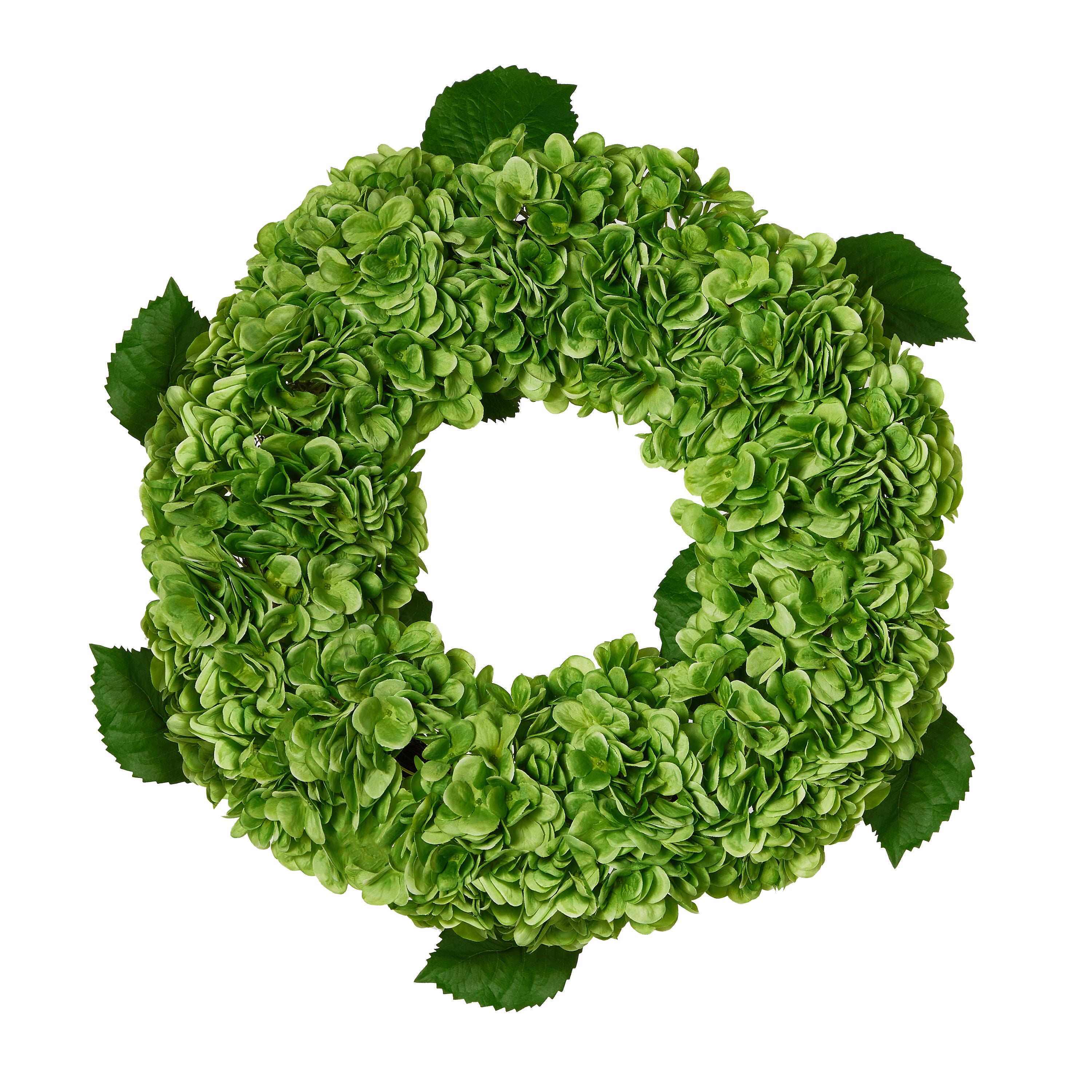 RAZ Imports 24" Lush Green Hydrangea Flower Summer Wreath