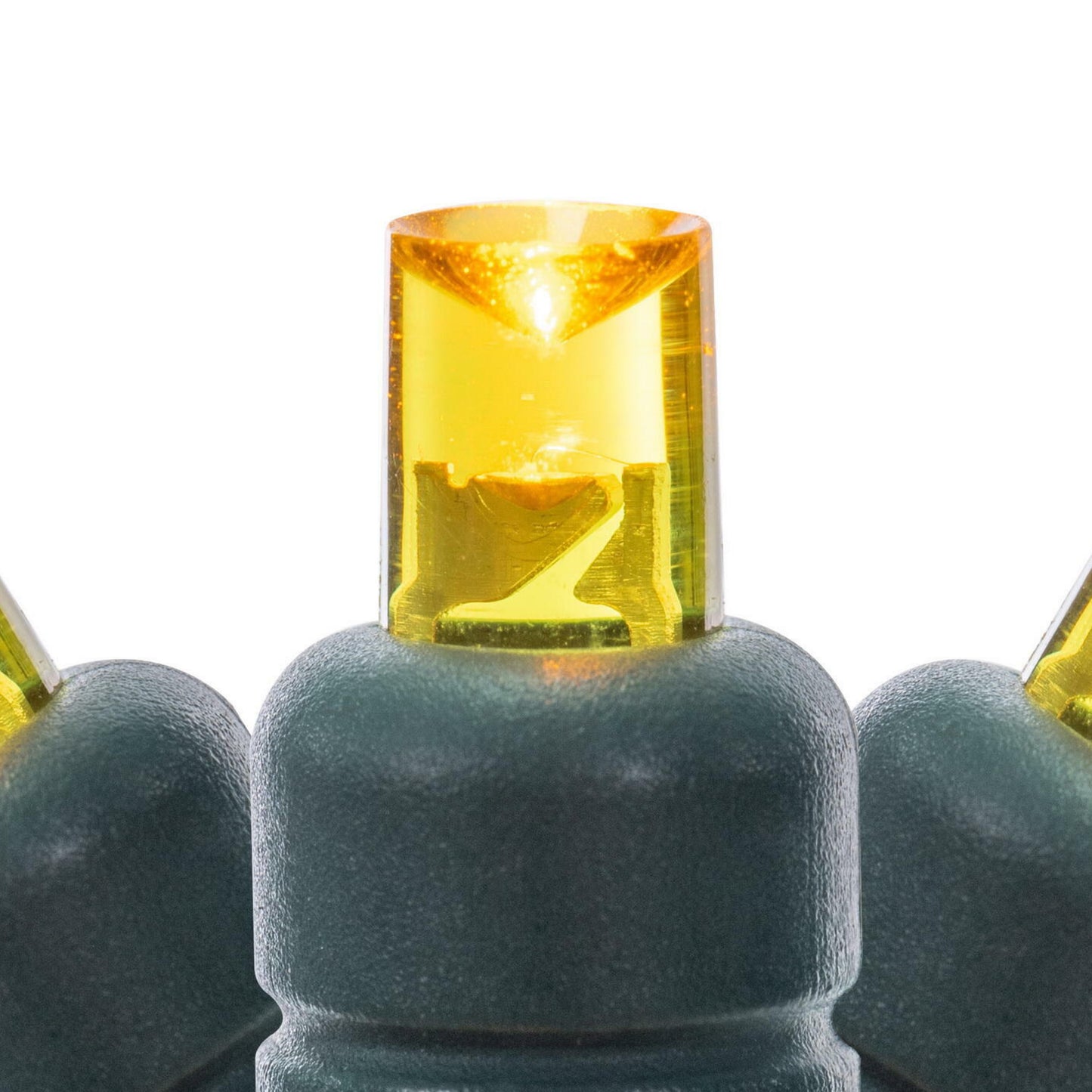 Indoor/Outdoor 50-Count LED Wide Angle Christmas String Lights, Gold, Green Wire, 25', by Vickerman