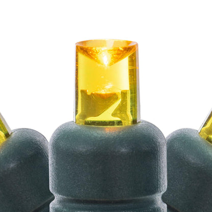 Indoor/Outdoor 50-Count LED Wide Angle Christmas String Lights, Gold, Green Wire, 25', by Vickerman