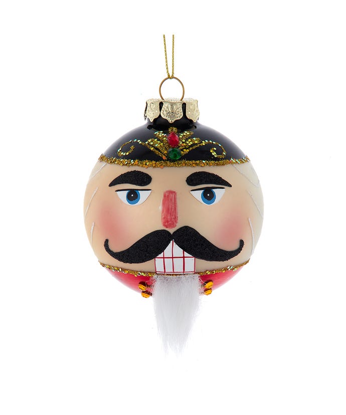 Kurt S. Adler Traditional Nutcracker 3.15" Glass Ball Christmas Ornament
