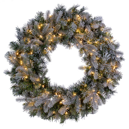 Frosted Douglas Fir Artificial Christmas Wreaths