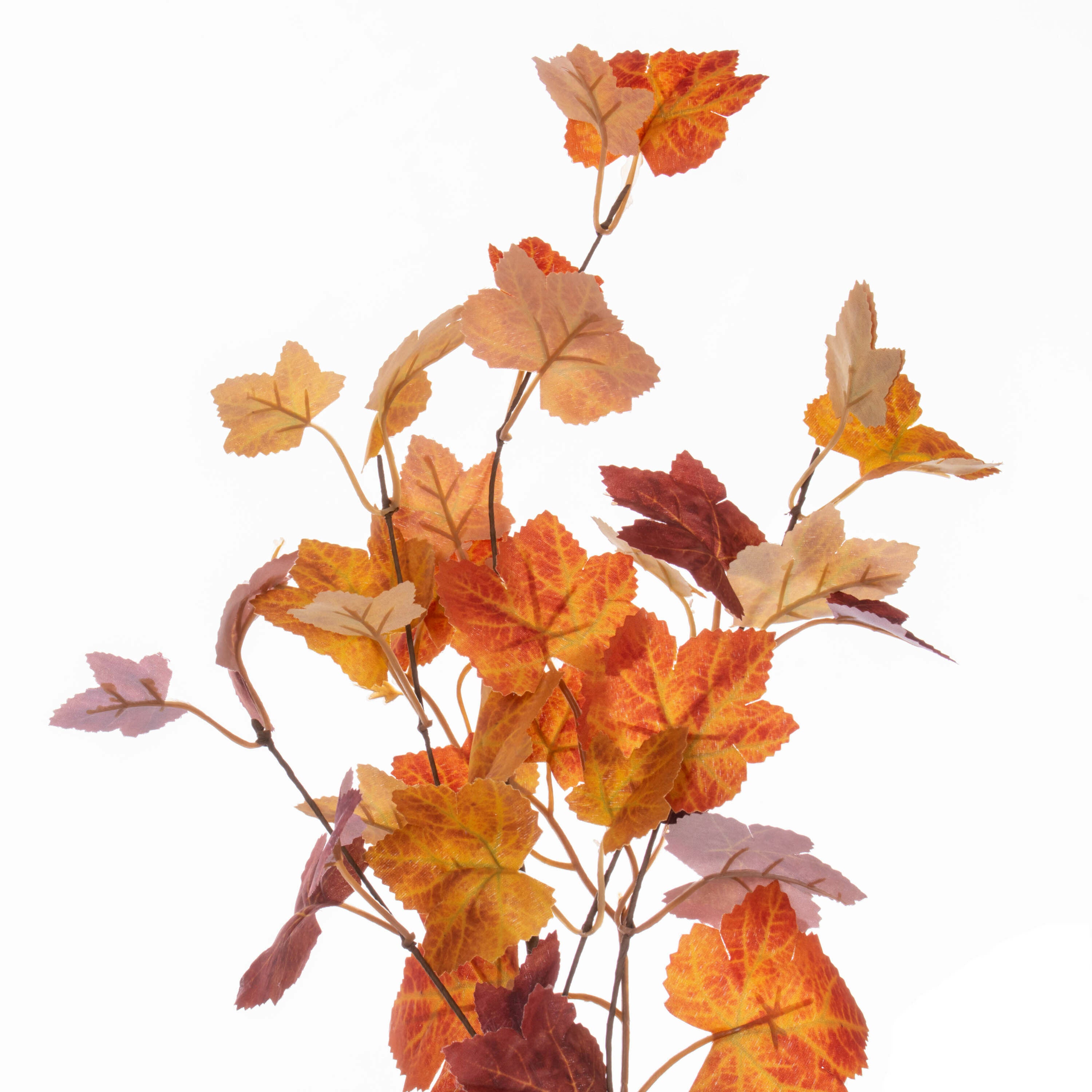Crimson Canopy Maple Leaf 22" Orange Fall Artificial Wreath