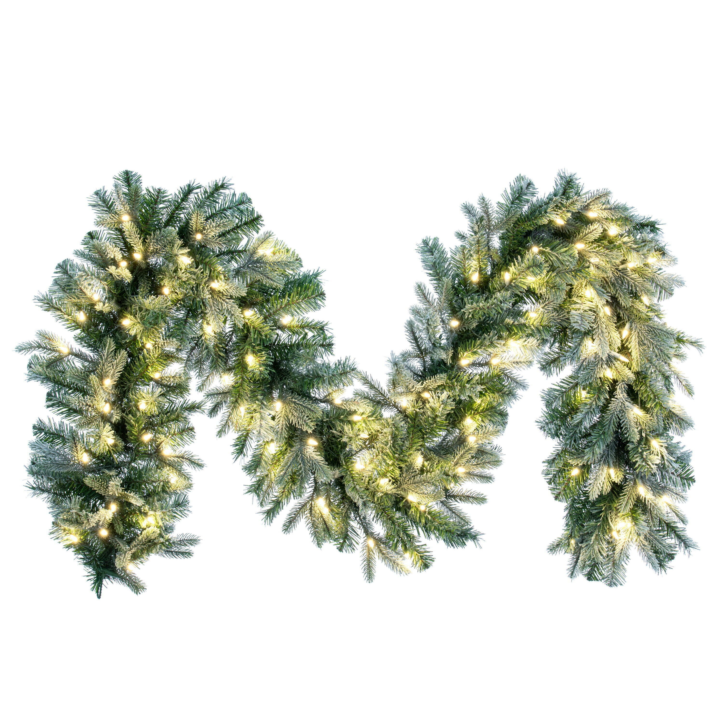 Frosted Douglas Fir Artificial Christmas Garlands