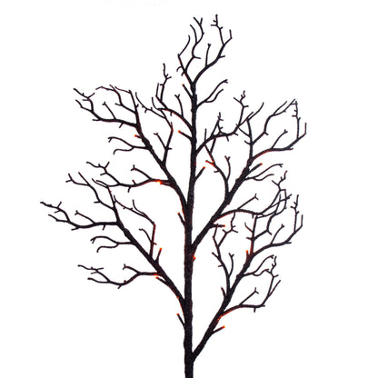 Lit Halloween Glitter Twig Trees