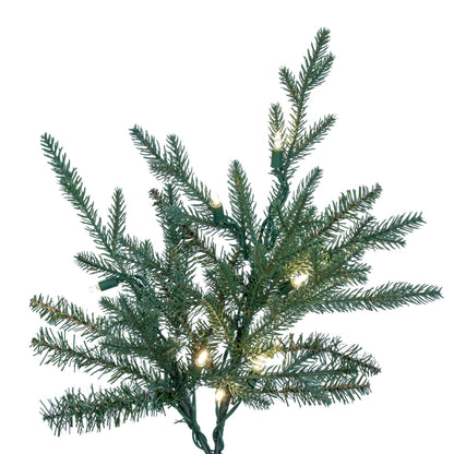 Itasca Fraser Fir 9.5' Artificial Christmas Tree with Warm White LED Clear Dura-lit Mini Lights