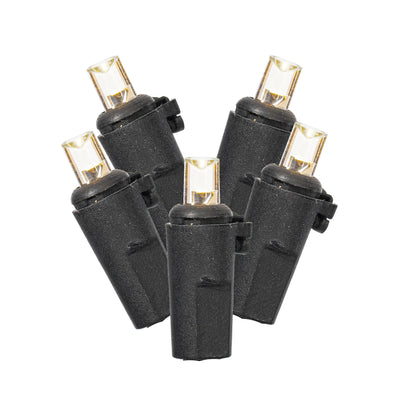 Indoor/Outdoor 100-Count LED Wide Angle Christmas String Lights, Warm White, Black Wire, 34', by Vickerman