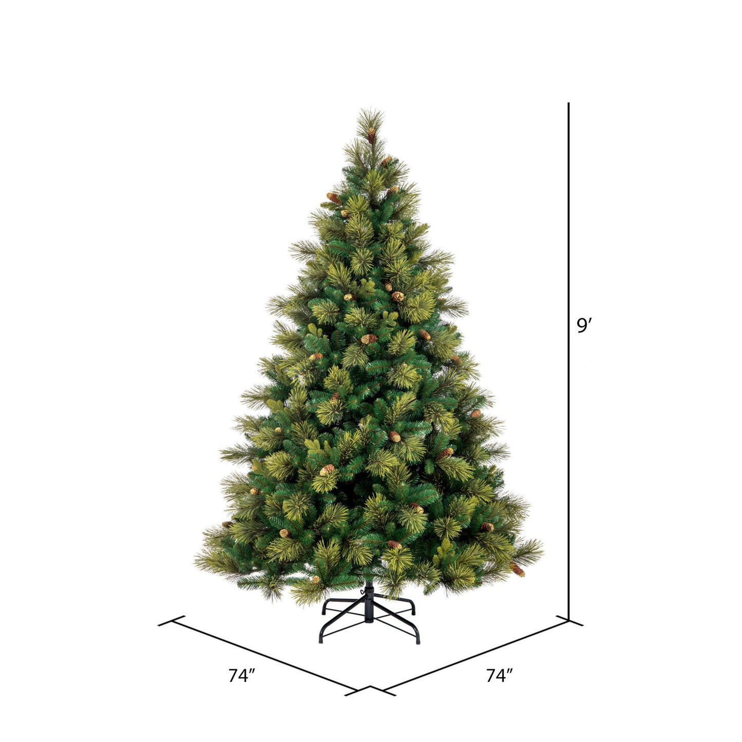 Emerald Mixed Fir 9' Unlit Artificial Christmas Tree