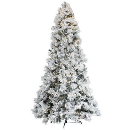 Flocked Atka Pine Flatback Half Tree Artificial Christmas Trees