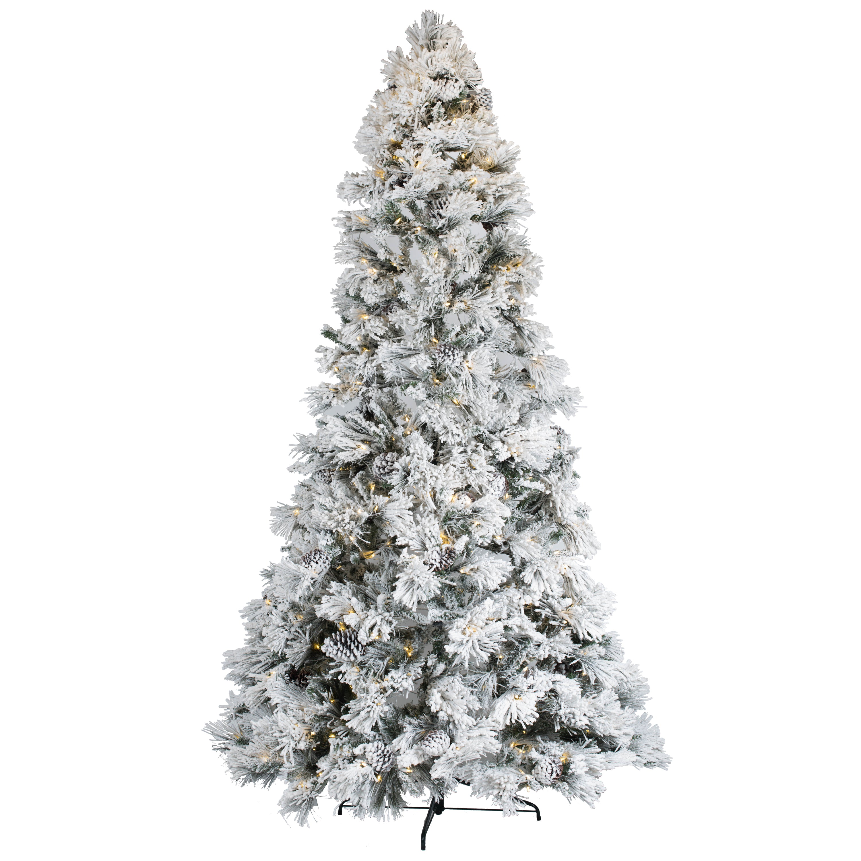 Flocked Atka Pine Flatback Half Tree Artificial Christmas Trees