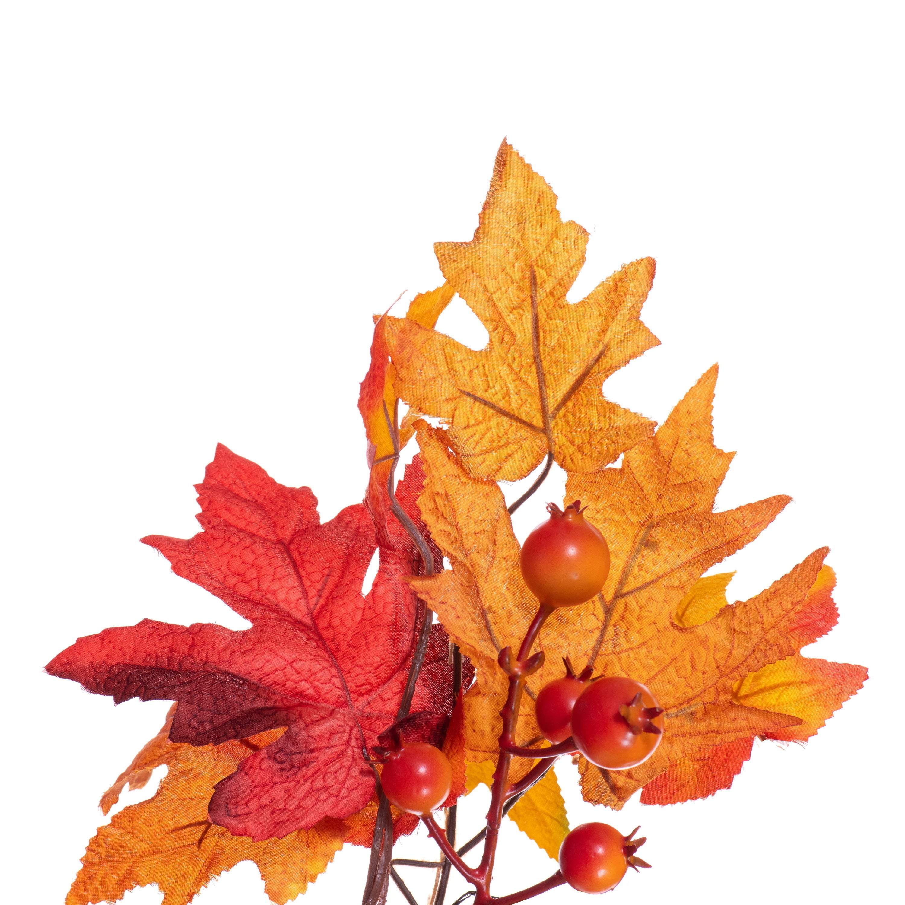 Autumn Maple Leaf 6' Red Fall Artificial Garland with Berries