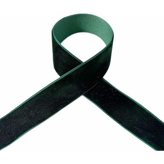 Vintage Green Velvet Ribbon, 1"X 25 Yards, 1 Roll