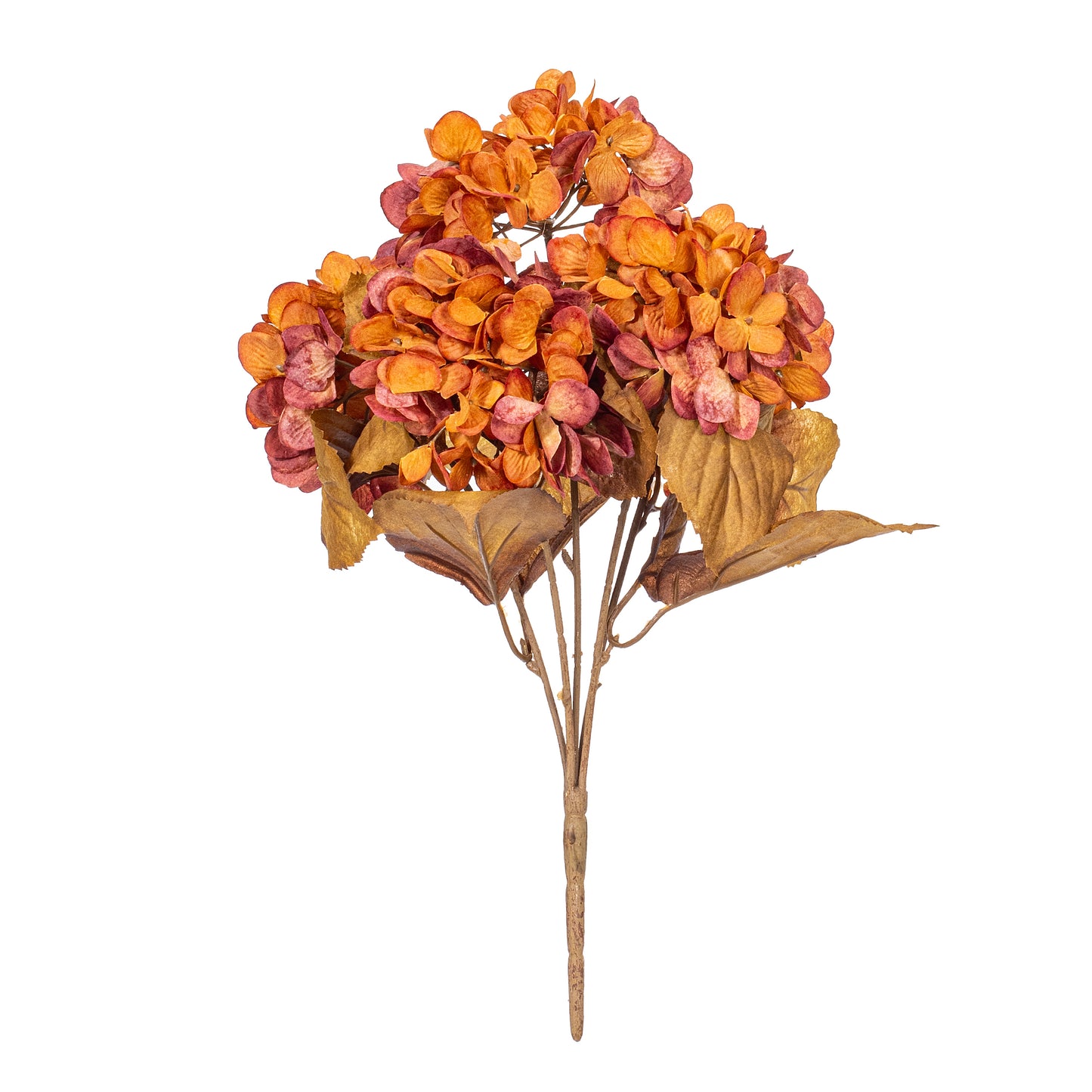 Hydrangea Harvest 16.5" Flower Bush Stems - Set of 2