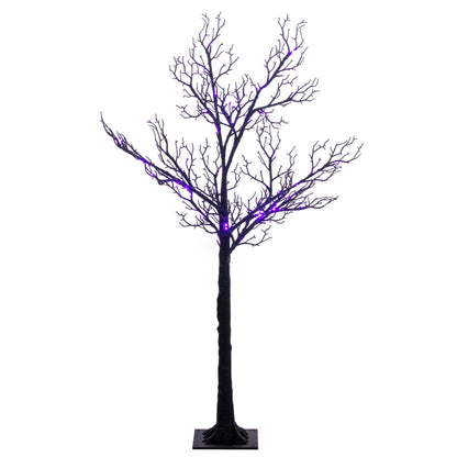 Lit Halloween Glitter Twig Trees