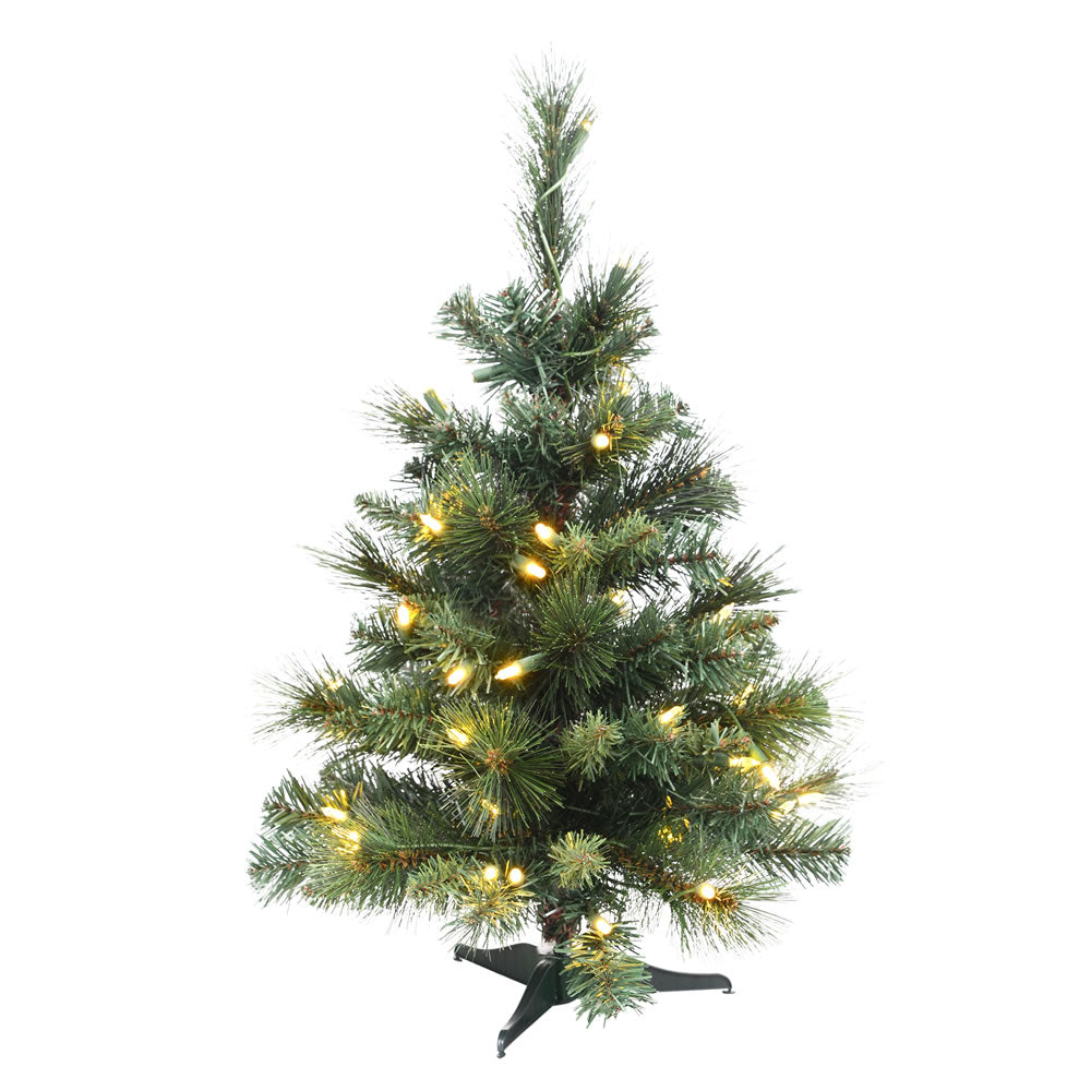 Vickerman 2' Mixed Brussels Tabletop Artificial Christmas Tree with LED Lights