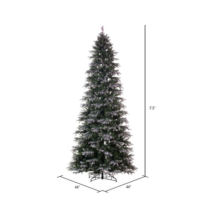 Frosted Douglas Fir Slim Artificial Christmas Trees