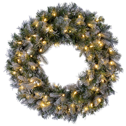Frosted Douglas Fir Artificial Christmas Wreaths