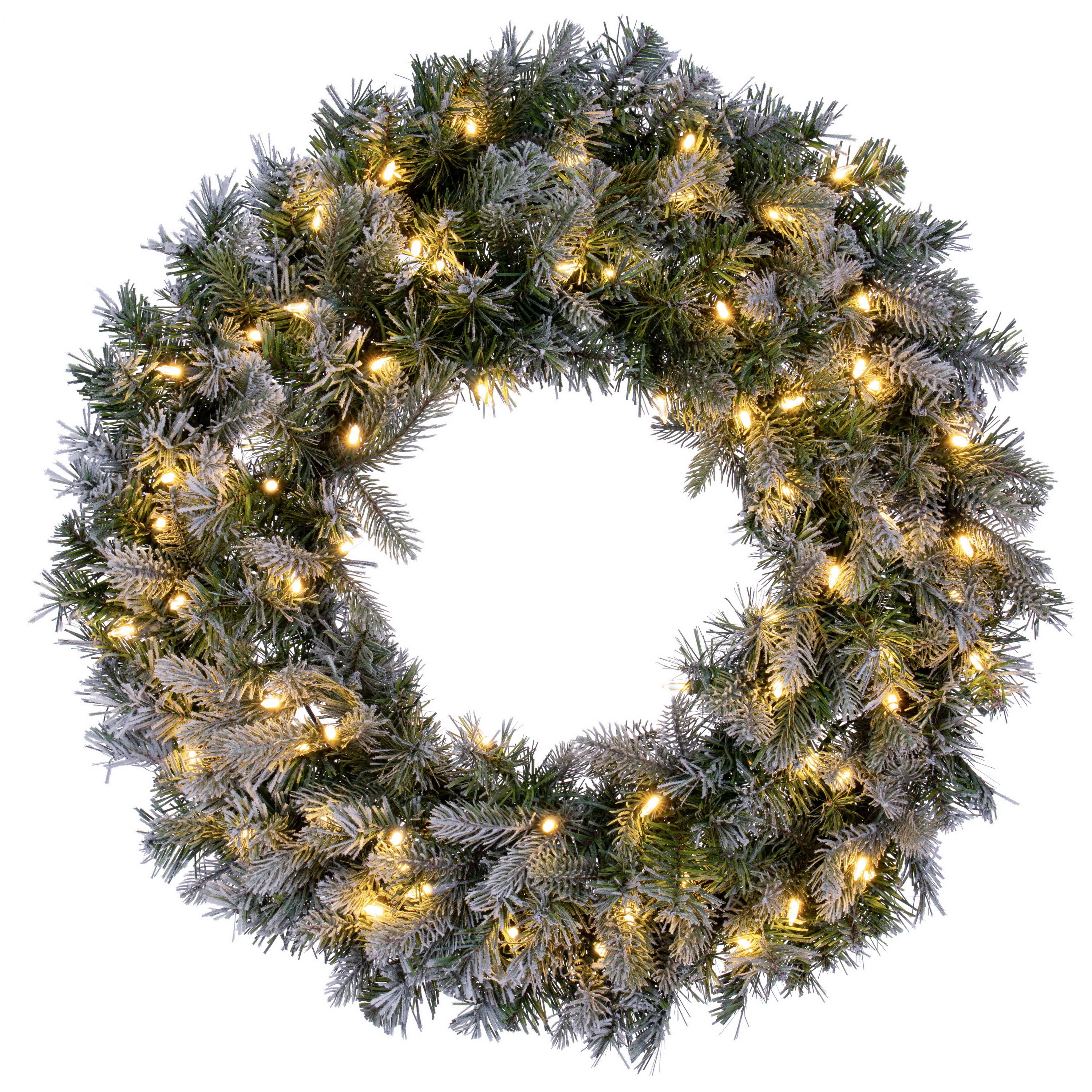 Frosted Douglas Fir Artificial Christmas Wreaths