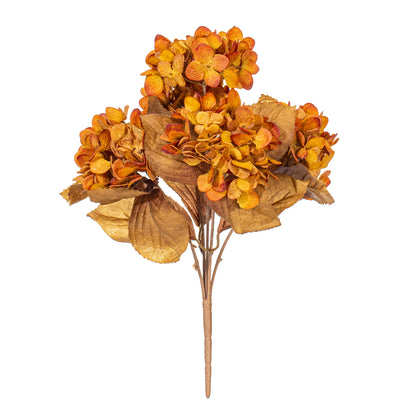 Hydrangea Harvest 16.5" Flower Bush Stems - Set of 2