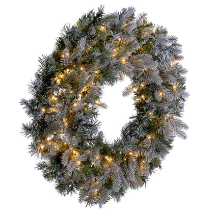 Frosted Douglas Fir Artificial Christmas Wreaths