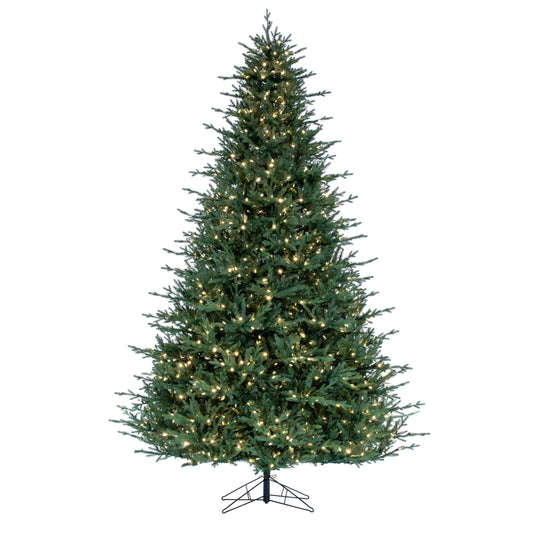 Itasca Fraser Fir 9.5' Artificial Christmas Tree with Warm White LED Clear Dura-lit Mini Lights