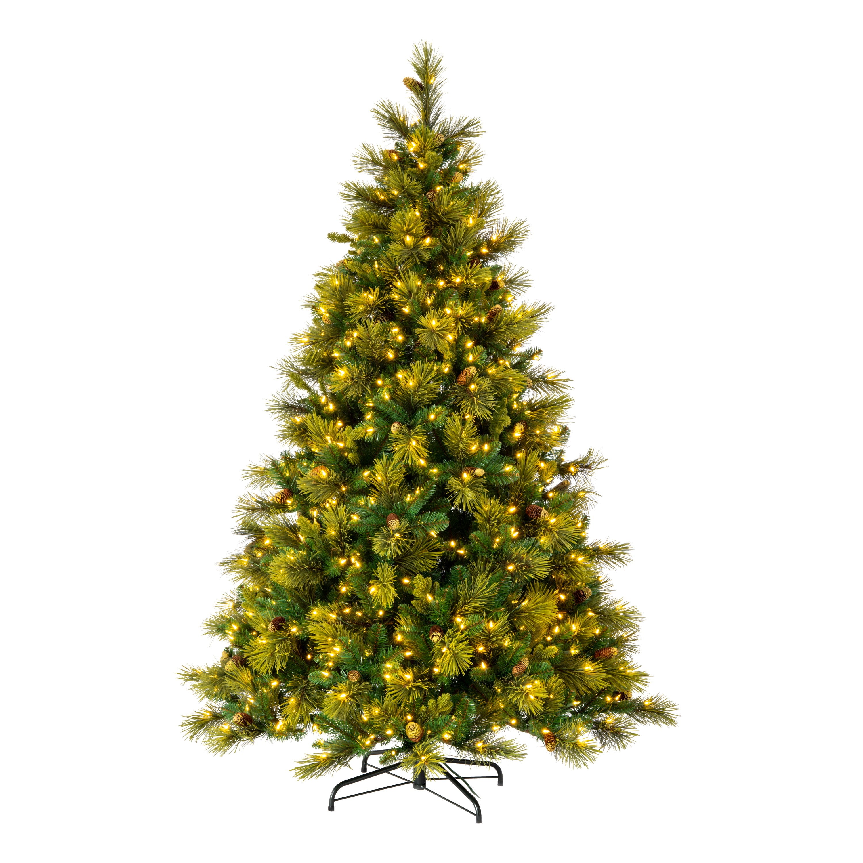 Emerald Mixed Fir 9' Artificial Christmas Tree with Warm White LED Clear Dura-lit Mini Lights