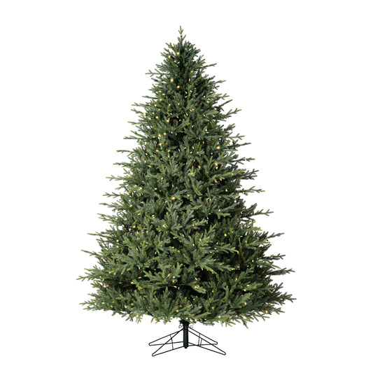 Itasca Fraser Fir 8.5' Artificial Christmas Tree with Warm White LED Clear Dura-lit Mini Lights