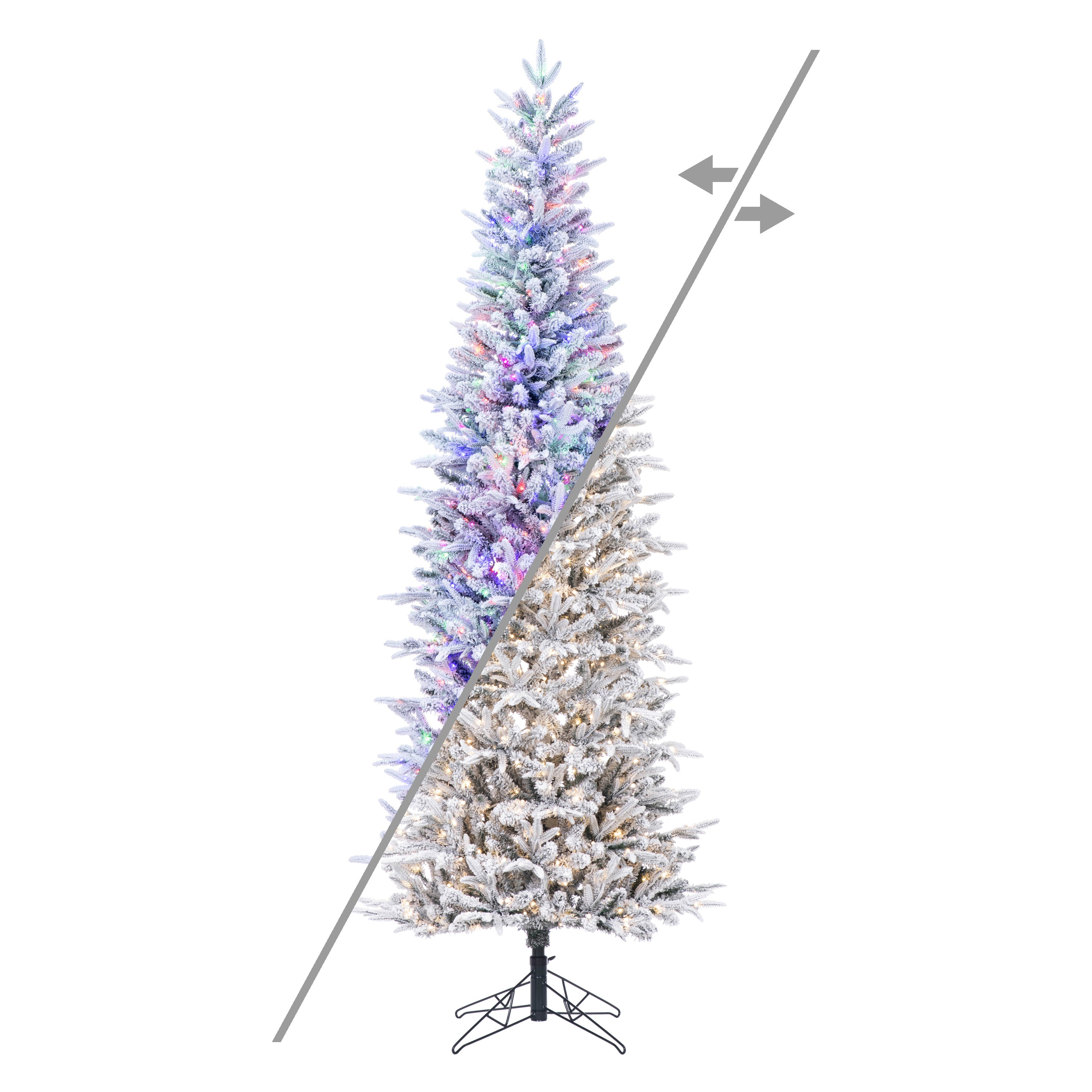 Frosted Tacoma Fraser Fir Pencil Artificial Christmas Trees