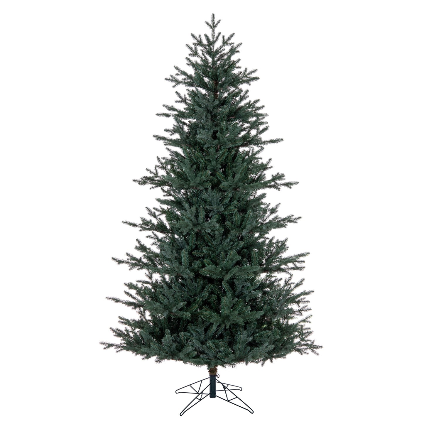 Realistic artificial Christmas tree on a white background