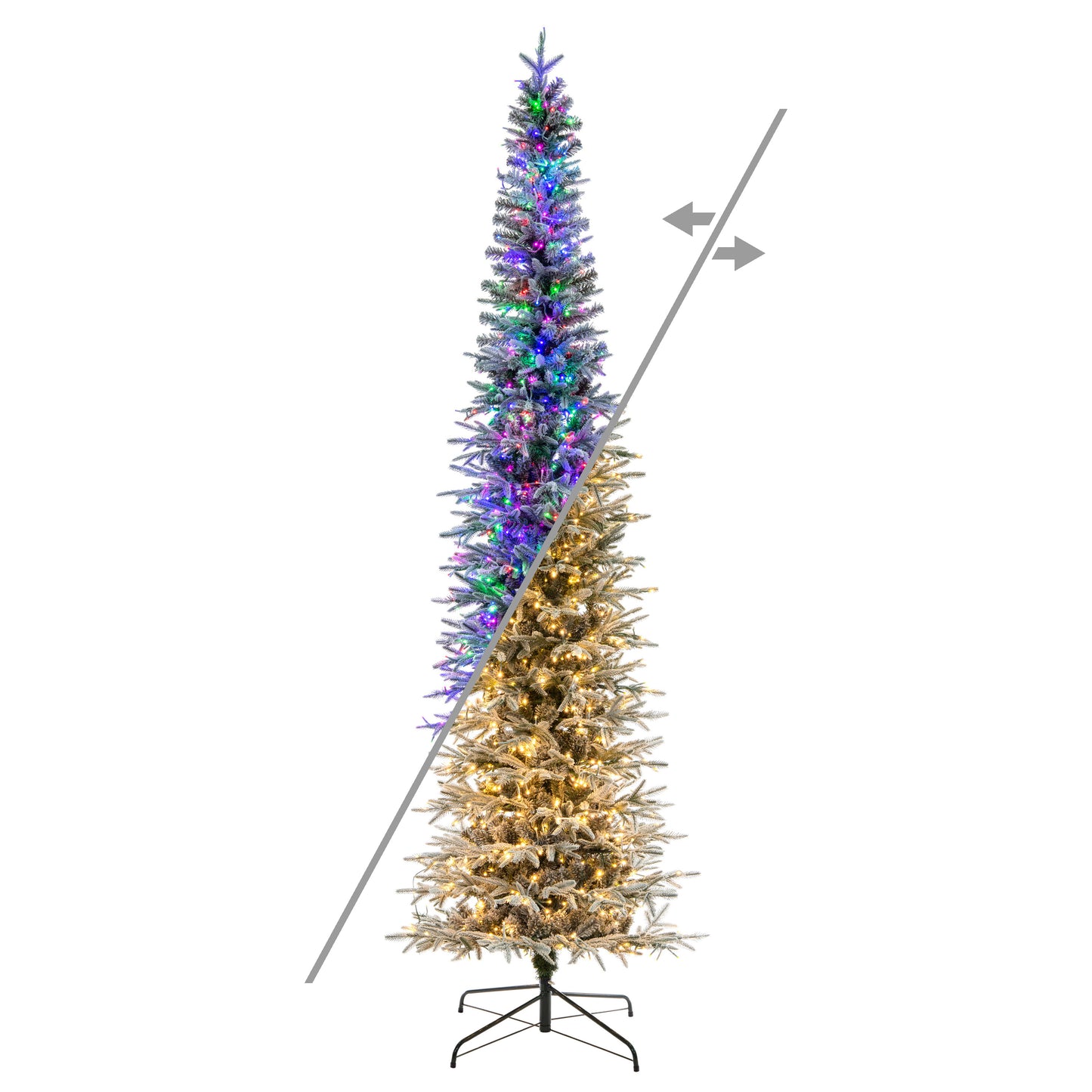 Frosted Bixley Fir Pencil Artificial Christmas Trees