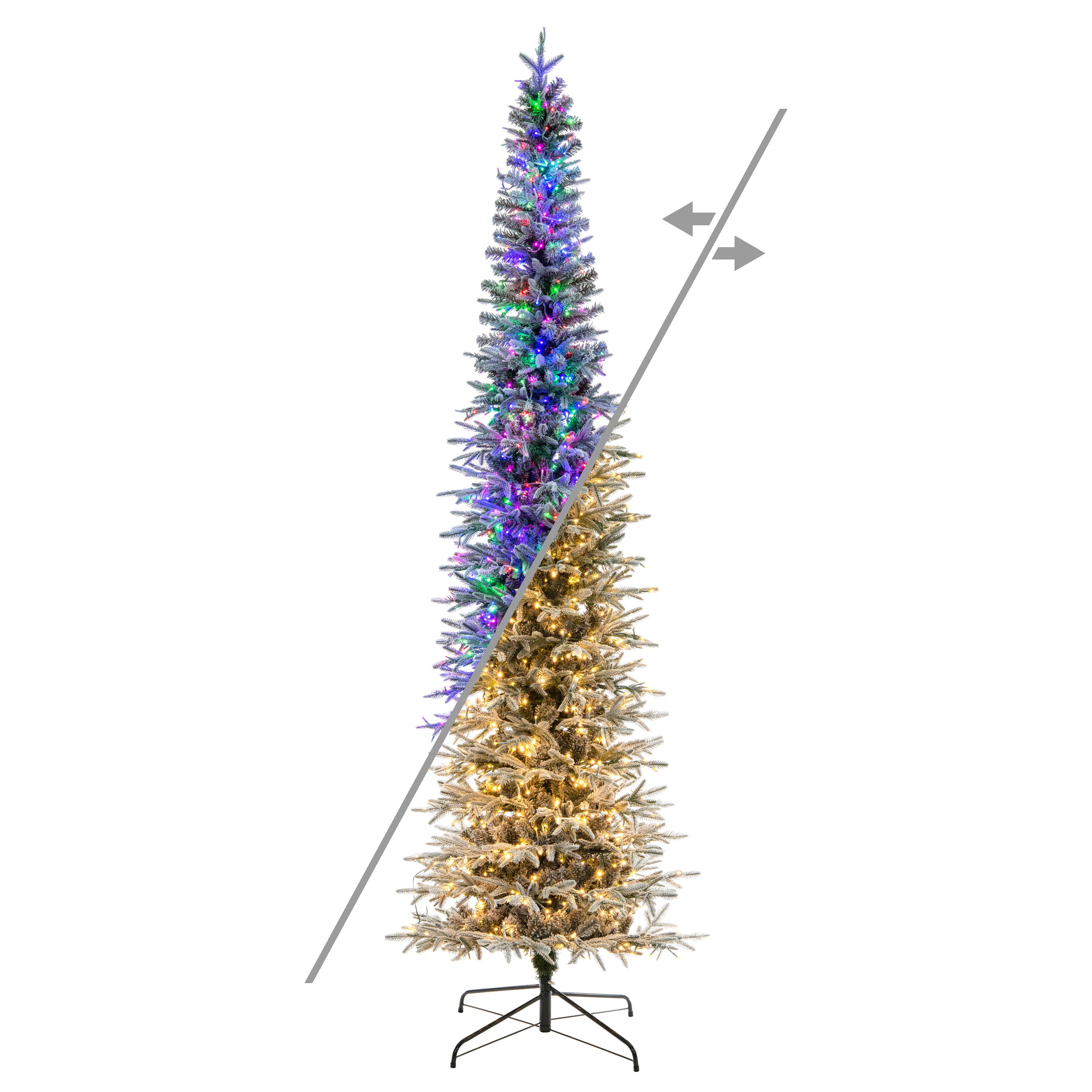 Frosted Bixley Fir Pencil Artificial Christmas Trees
