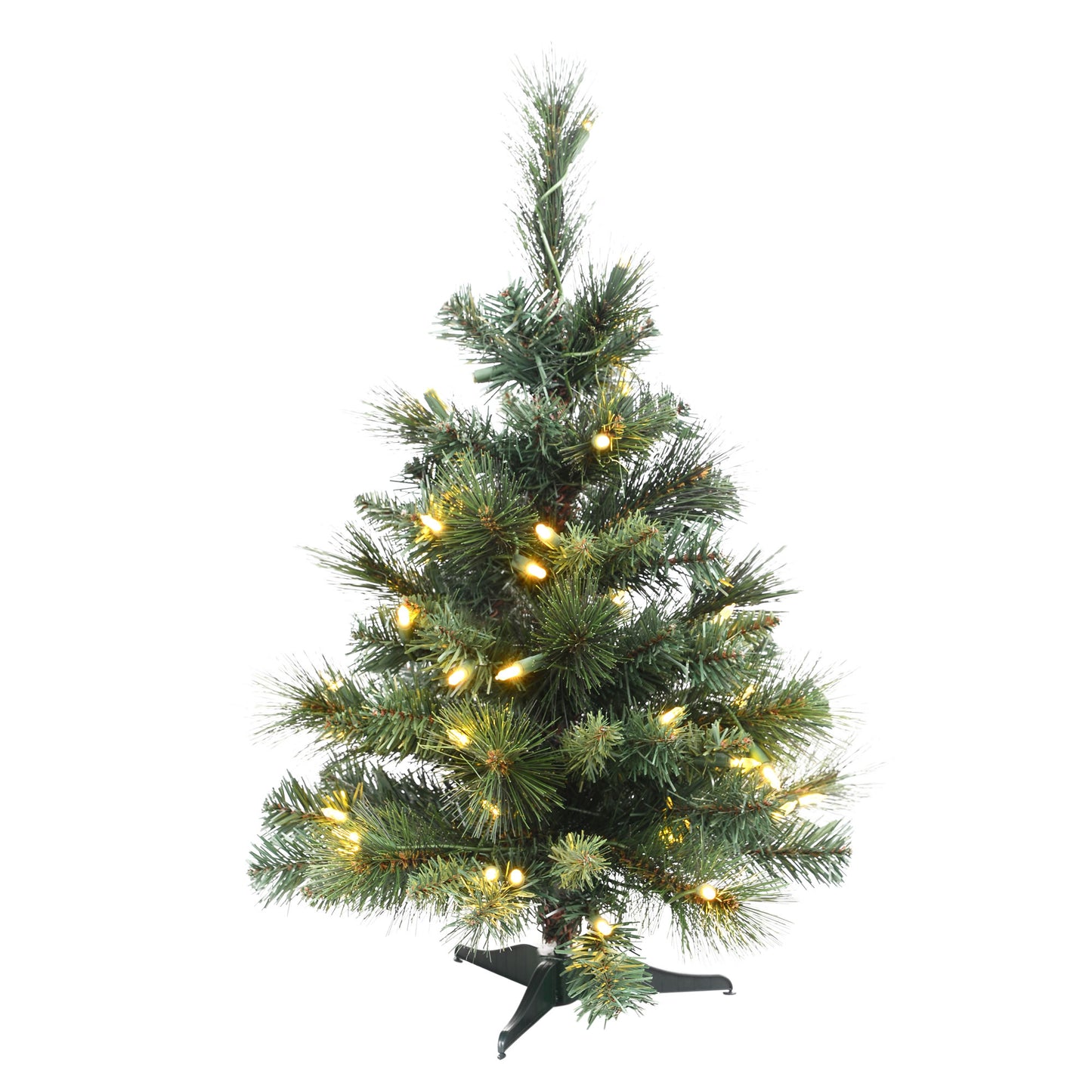 Vickerman 2' Mixed Brussels Tabletop Artificial Christmas Tree with LED Lights