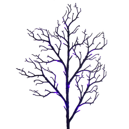 Lit Halloween Glitter Twig Trees