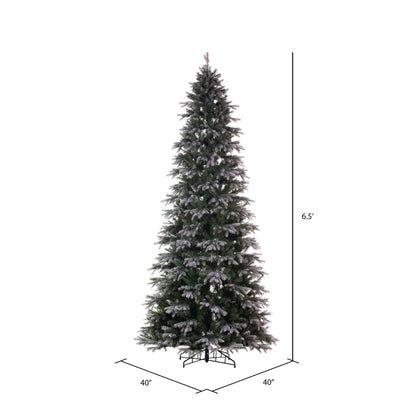 Frosted Douglas Fir Slim Artificial Christmas Trees
