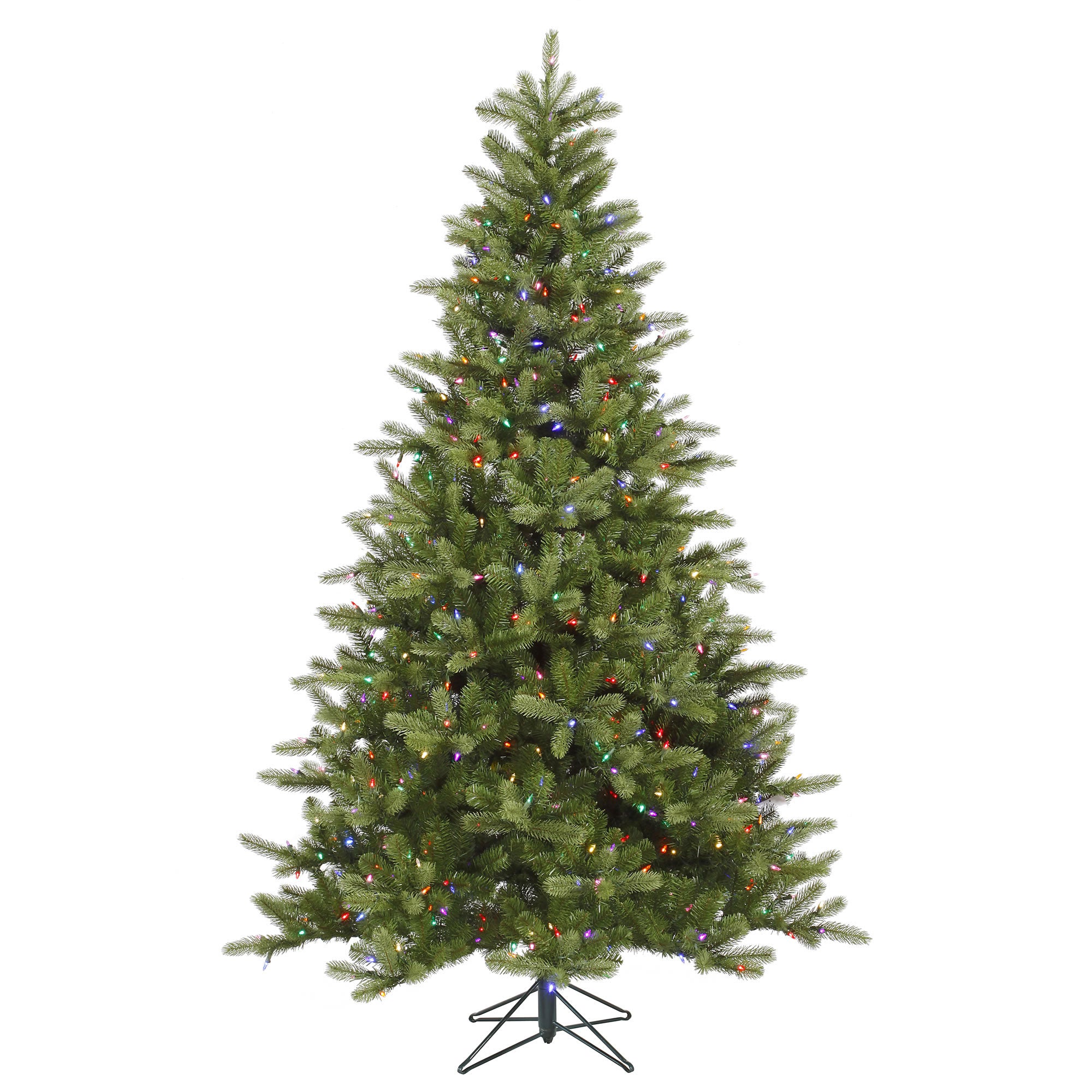 King Spruce 7.5' Artificial Christmas Tree with Multi-Colored LED Color Dura-lit Mini Lights