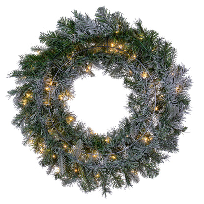 Frosted Douglas Fir Artificial Christmas Wreaths