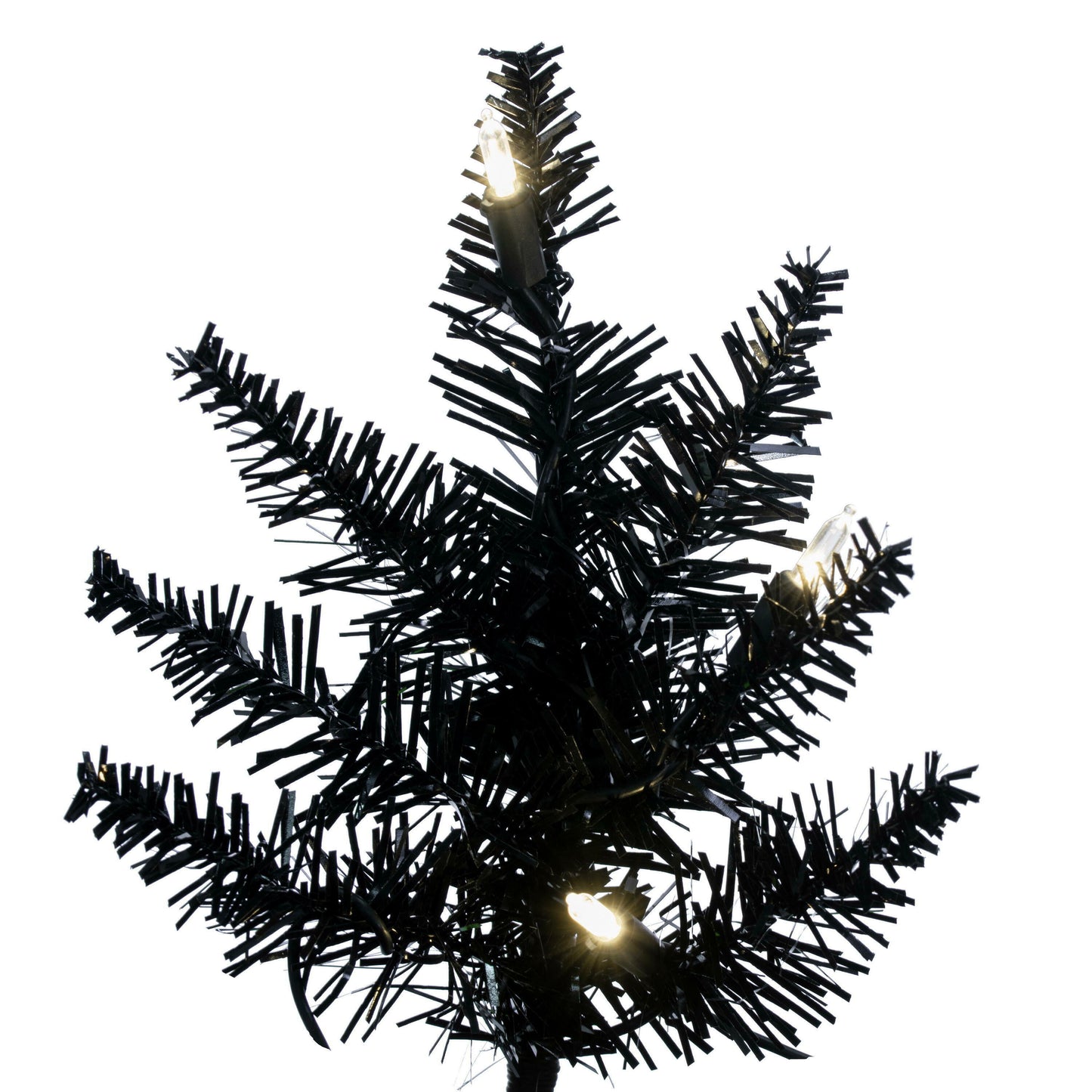 Black Fir 4.5' Artificial Christmas Tree with Warm White LED Clear Mini Lights