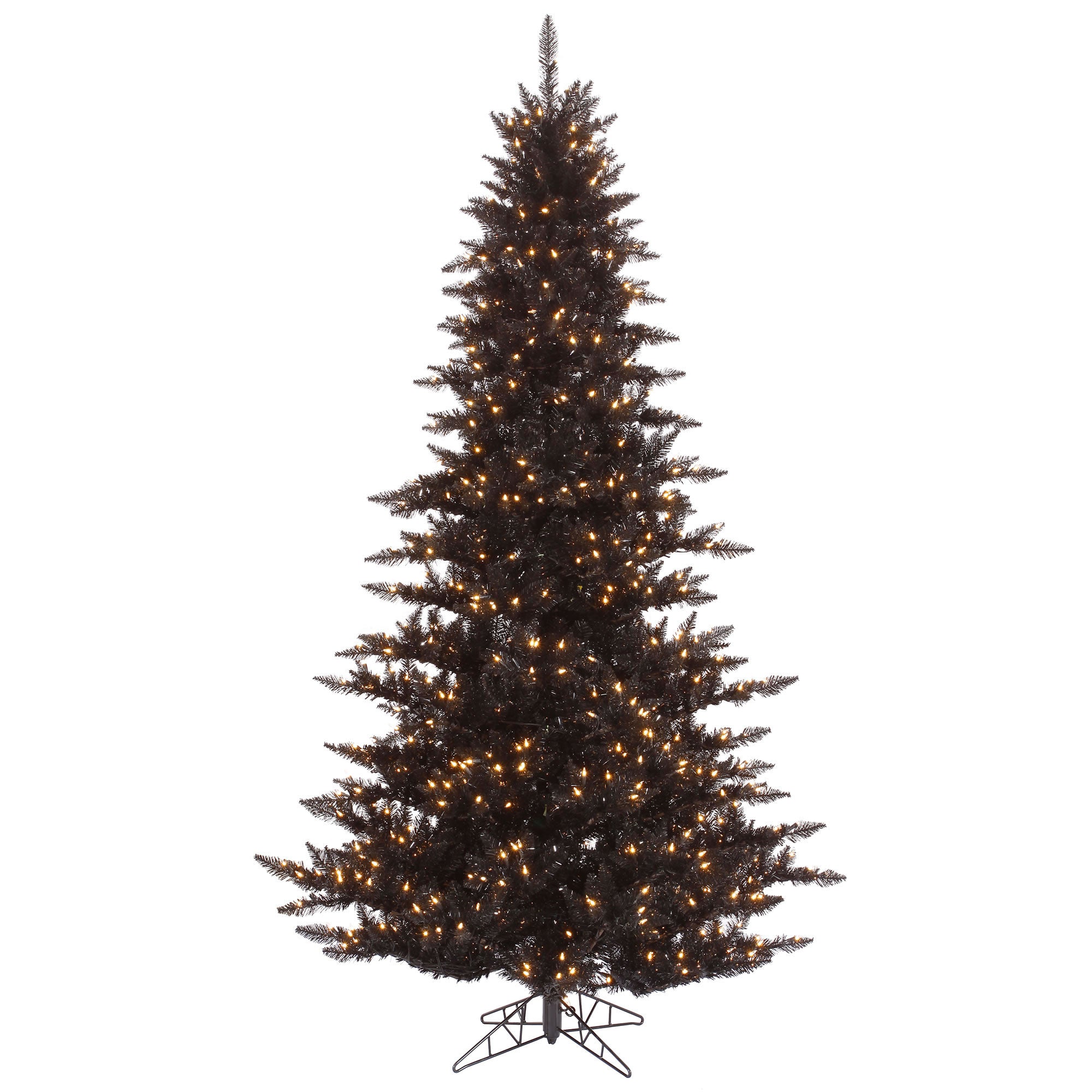 Black Fir 4.5' Artificial Christmas Tree with Warm White LED Clear Mini Lights