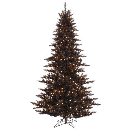 Black Fir 4.5' Artificial Christmas Tree with Warm White LED Clear Mini Lights