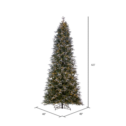 Frosted Douglas Fir Slim Artificial Christmas Trees