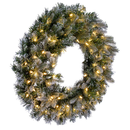 Frosted Douglas Fir Artificial Christmas Wreaths