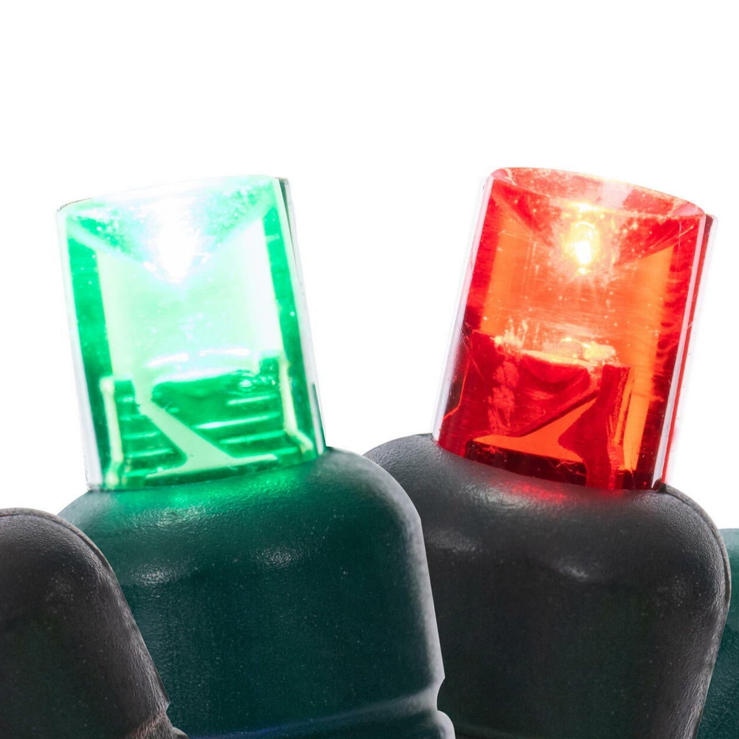 Indoor/Outdoor 70-Count LED Wide Angle Christmas String Lights, Red/Green, Green Wire, 35', by Vickerman