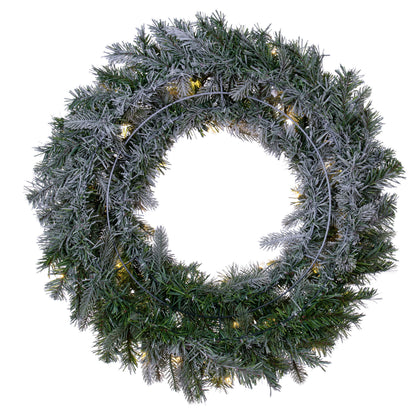 Frosted Douglas Fir Artificial Christmas Wreaths