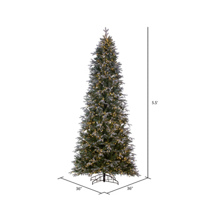 Frosted Douglas Fir Slim Artificial Christmas Trees
